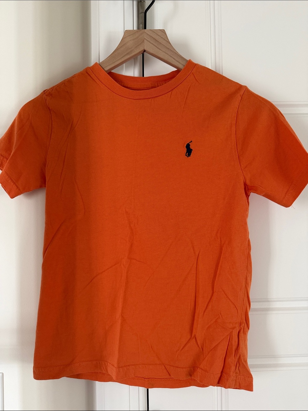 Ralph Lauren Kids Bright Orange Short Sleeve Tee with Navy Pony